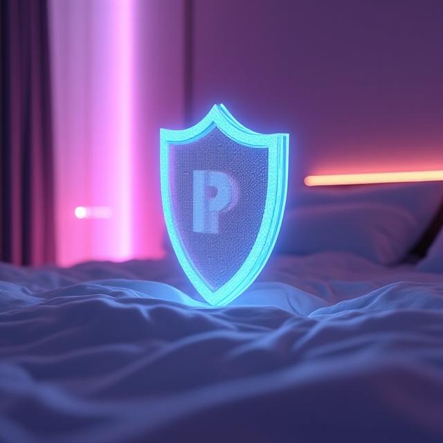 Abstract representation of data security in a lifestyle context