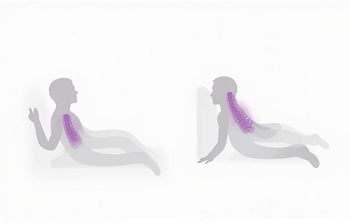 Comparison diagram of spine alignment